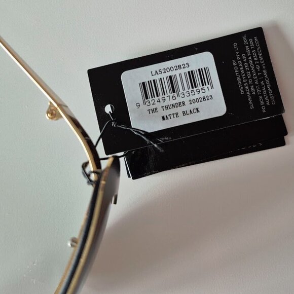 NWT Adam Selman x Le Specs gold mirrored lens shield inspired sunglasses - Picture 11 of 11